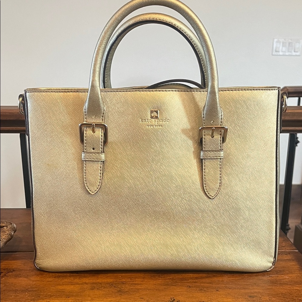 Kate Spade Metallic Gold Leather Satchel